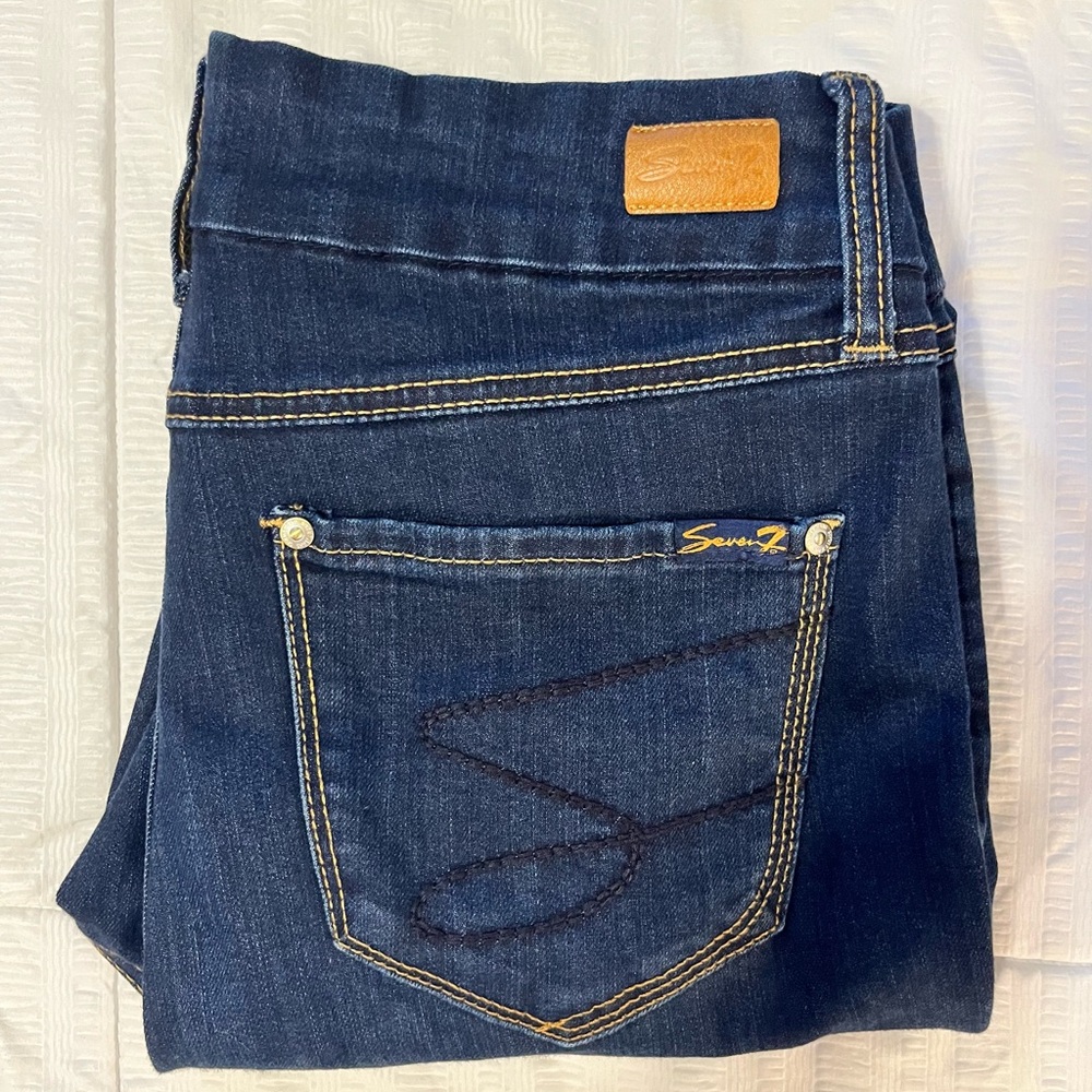 Seven7 Women's Dark Blue Denim Jeans